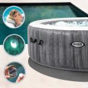 Uppblåsbart Spabad Intex Purespa Greywood Deluxe 196x71cm 795L