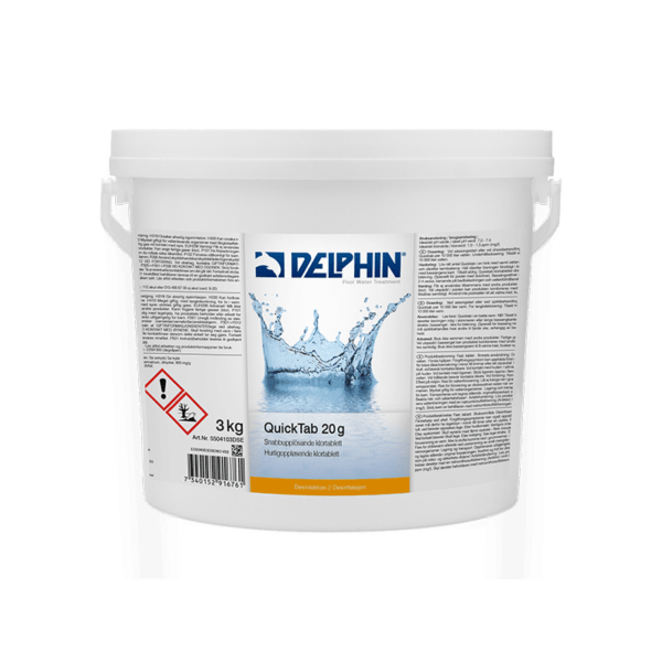 Klortabletter Delphin QuickTab 20g, 3kg