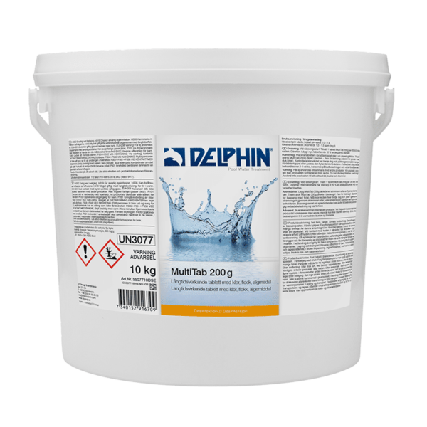 Klorpuckar Delphin MultiTab 200g, 10kg