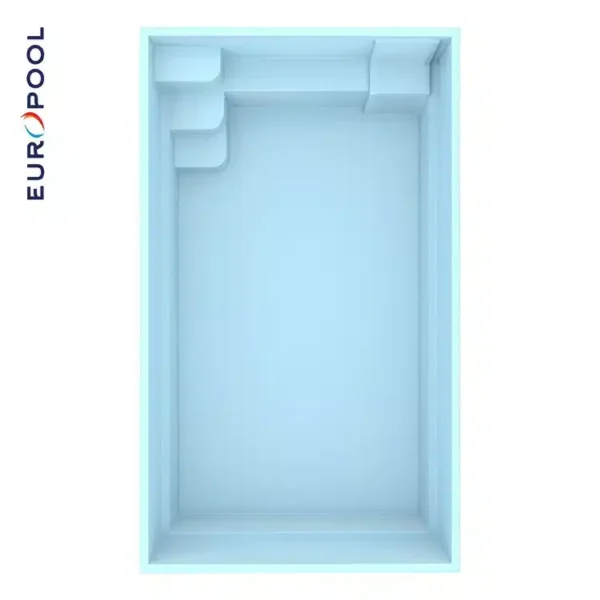 Glasfiberpool Europool Victoria 4,7 x 2,7 x 1,3