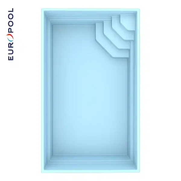 Glasfiberpool Europool Saba 500, 5 x 3 x 1,45