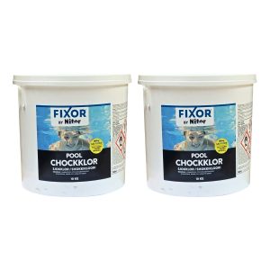 Klorgranulat Pool Fixor by Nitor Chockklor 10kg 2-pack