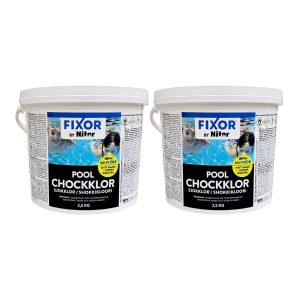 Klorgranulat Pool Fixor by Nitor Chockklor 2,5kg, 2-pack