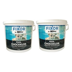 Klorgranulat Pool Fixor by Nitor Chockklor 5kg, 2-pack
