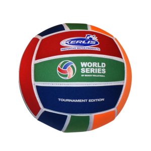 Volleyboll World Series Ø20 cm – Kerlis Badleksaker Barn Neopren Blå/Röd/Grön