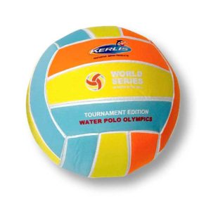 Volleyboll World Series Ø20 cm – Kerlis Badleksaker Barn Neopren Gul/Blå/Orange