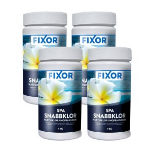 Klorgranulat SPA Fixor by Nitor snabbklor 1kg 4-pack