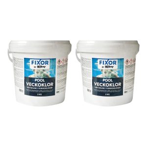 Klorpuckar Pool Fixor by Nitor Veckoklor 200g, 2kg 2-pack