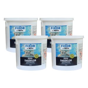 Klortabletter Pool Fixor by Nitor Dagsklor Tabs 20g, 10kg 4-pack