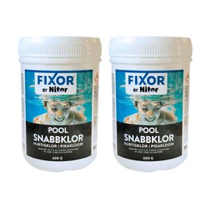 Klortabletter Pool Fixor by Nitor Snabbklor Tabs 5g, 0,6kg 2-pack