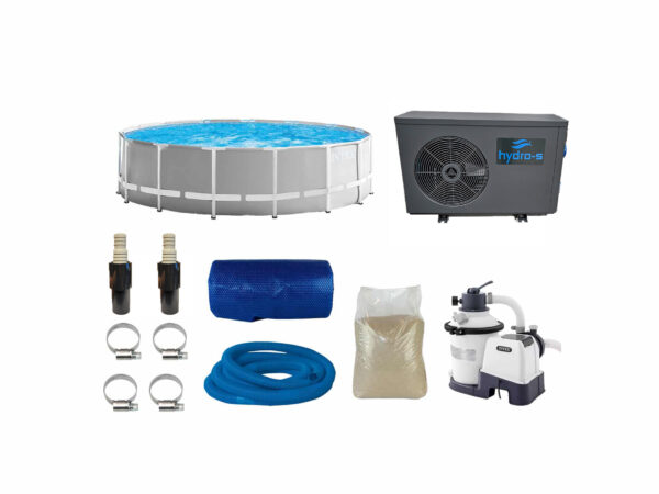 Intex Poolpaket 4,57x1,22m inkl sandfilterpump & värmepaket