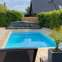Pooltak Nova Comfort Standard 3,5x6,5 Antracit Dörr Vänster – Förmonterat