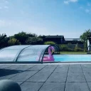 Pooltak Nova Comfort Standard 4,5x10,5 Antracit Dörr Vänster - Förmonterat