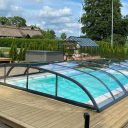Pooltak Nova Comfort Standard 4,5x10,5 Antracit Dörr Vänster - Förmonterat