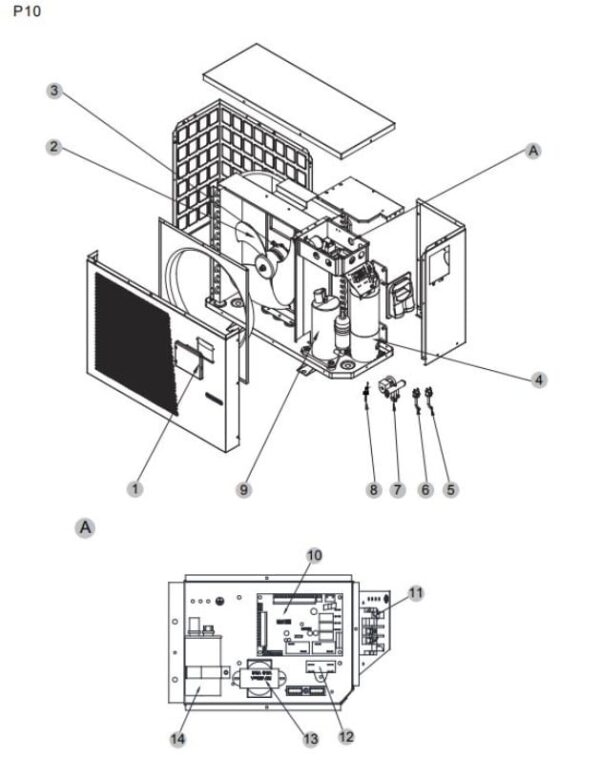 Reservdelar poolvärmepump P10