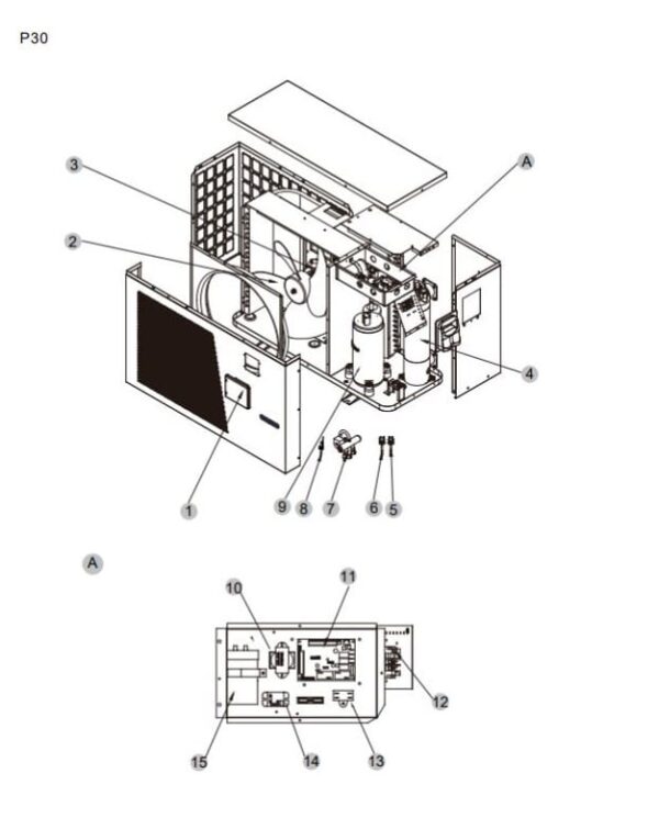 Reservdelar poolvärmepump P30