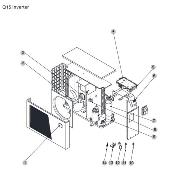 Reservdelar poolvärmepump Q15