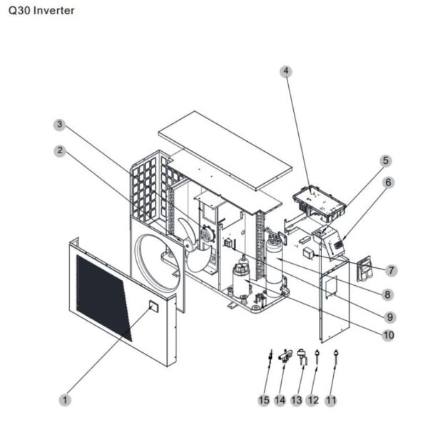 Reservdelar poolvärmepump Q30