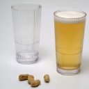 Ölglas Plast Stripe HB 40cl 6-pack