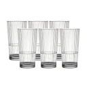 Ölglas Plast Stripe HB 40cl 6-pack