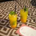 Ölglas Plast Stripe HB 40cl 6-pack