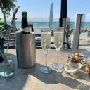 Champagneglas Plast Stripe 18cl 6-pack