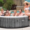 Uppblåsbart Spabad Intex Purespa Grey Wood Deluxe Set 216x71cm 1098L inkl. Kemkit - Bild 2
