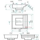 Glasfiberpool Gullberg & Jansson Thalia 250 2,3x2,5x0,8 m