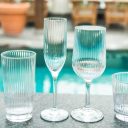 Champagneglas Plast Stripe 18cl 6-pack