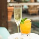 Champagneglas Plast Stripe 18cl 6-pack