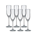 Champagneglas Plast Stripe 18cl 6-pack