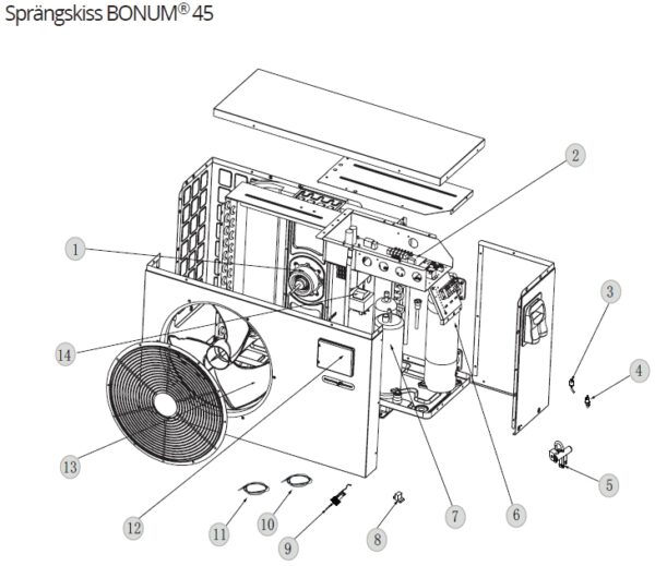 Reservdelar poolvärmepump Bonum 45