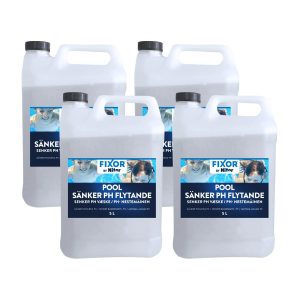 pH-Sänkare Pool Fixor by Nitor flytande 5l, 4-pack