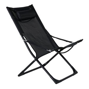 Solstol - Venture Home Seville 2-pack Svart inkl. nackkudde