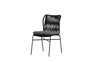 Matstol Utomhus - Venture Home Julian 4-pack Svart inkl. dynor