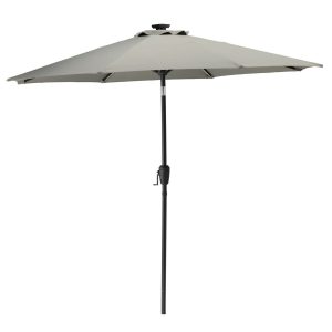 Parasoll - Venture Home Sabal Ø270 Grå (tilt + LED)
