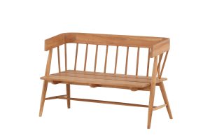 Träbänk Ryggstöd Utomhus - Venture Home Split 132 cm Natur