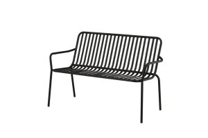 Bänk Ryggstöd Utomhus - Venture Home Peking 130 cm Svart