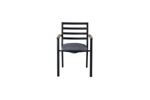 Karmstol Utomhus - Venture Home Brasilia 2-pack Svart/Natur inkl. dynor