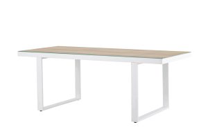 Rektangulärt Matbord Utomhus - Venture Home Merlo 200x90 Vitt/Natur