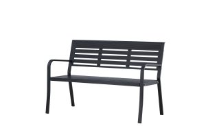 Bänk Ryggstöd Utomhus - Venture Home Elvas 125 cm Svart