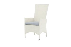 Positionsstol Utomhus - Venture Home Padova 2-pack Vit/Grå inkl. dynor