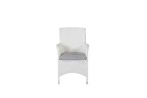 Karmstol Utomhus - Venture Home Malin 2-pack Vit/Grå inkl. dynor
