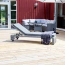 Solsäng - Venture Home London Grå inkl. dynor
