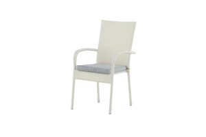 Matstol Utomhus - Venture Home Anna 2-pack Vit inkl. dynor