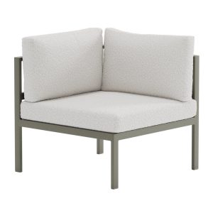 Hörndel Modulsoffa Utomhus - Venture Home Copacabana Brun/Vit inkl. dynor