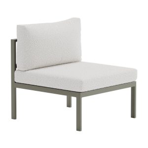 Mittdel Modulsoffa Utomhus - Venture Home Copacabana Brun/Vit inkl. dynor