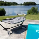 Hängmatta med Stativ - Venture Home Niño Svart