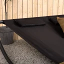 Solsäng Dubbel - Venture Home Gordo 180x200 Svart med gungfunktion