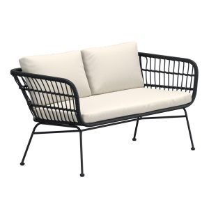 Utesoffa 3-sits - Venture Home Isola Svart/Beige inkl. dynor